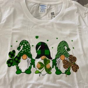 Irish Gnomes t shirt leopard clover